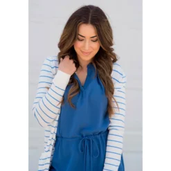 V-Neck Tie Dress -Women's Clothing Store BB 8715 78657598 877a 4409 9663 23a5d5dc93ec