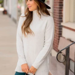 Ribbed Trim Turtleneck Tunic -Women's Clothing Store BB 8720 d1d002c4 32b2 4fc7 b956 74f034c6ca42 548913