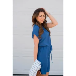 V-Neck Tie Dress -Women's Clothing Store BB 8721