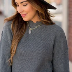 Distressed Side Slit Sweater 25 Distressed Side Slit Sweater -Women's Clothing Store BB 8762 5cec4cf6 6034 4c2b bae4 a75ba9b9bea4