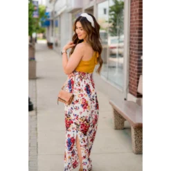 Floral Bottom Maxi -Women's Clothing Store BB 8774
