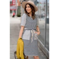 Two Toned Striped Dress 16 Two Toned Striped Dress -Women's Clothing Store BB 8777 ab2e088d e593 41dc b371 597e10de2308