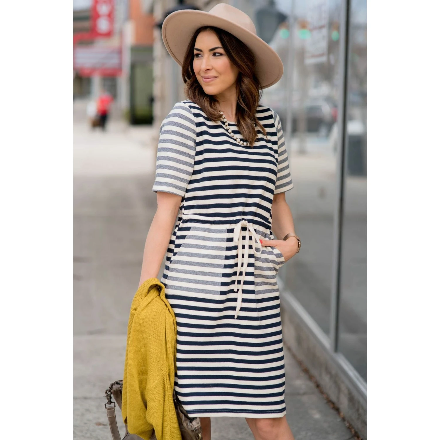 Two Toned Striped Dress 8 Two Toned Striped Dress - Image 8