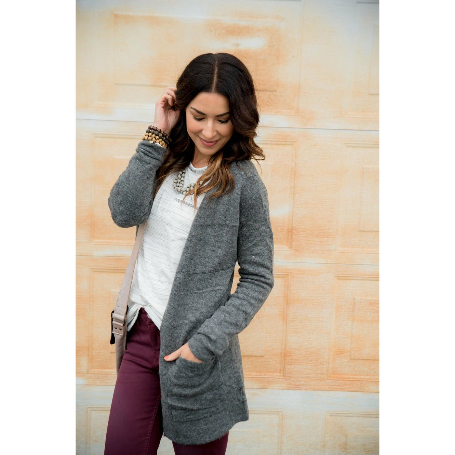 Solid Dot Accent Cardigan 5 Solid Dot Accent Cardigan - Image 5