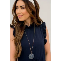 Dressy Ruffle Trim Maxi Dress -Women's Clothing Store BB 8786