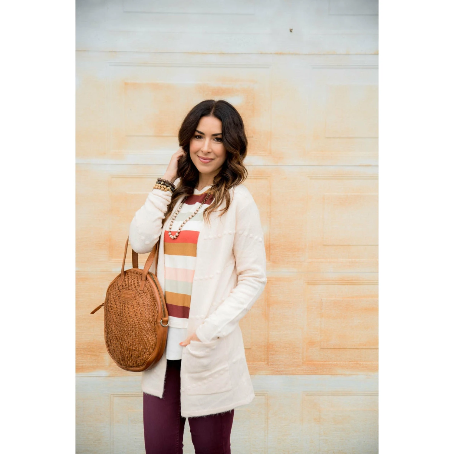 Solid Dot Accent Cardigan 10 Solid Dot Accent Cardigan - Image 10