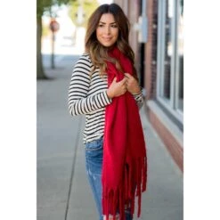 Cute & Cozy Twisted Fringe Scarf -Women's Clothing Store BB 8809 e189371a 7aab 47d9 bf66 e8de7b227dac
