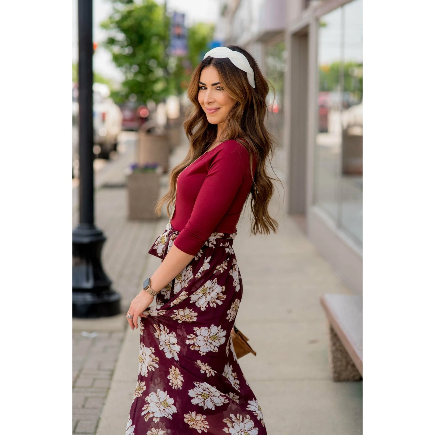 3/4 Sleeve Floral Bottom Maxi 3 3/4 Sleeve Floral Bottom Maxi - Image 3