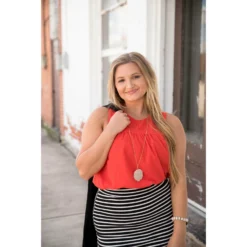 Slit Blouse Tank -Women's Clothing Store BB 8837