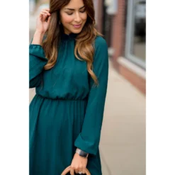 Textured Long Sleeve Cinch Dress -Women's Clothing Store BB 8846 6b8b1c2b 3043 489c aa31 33e62fdb449f