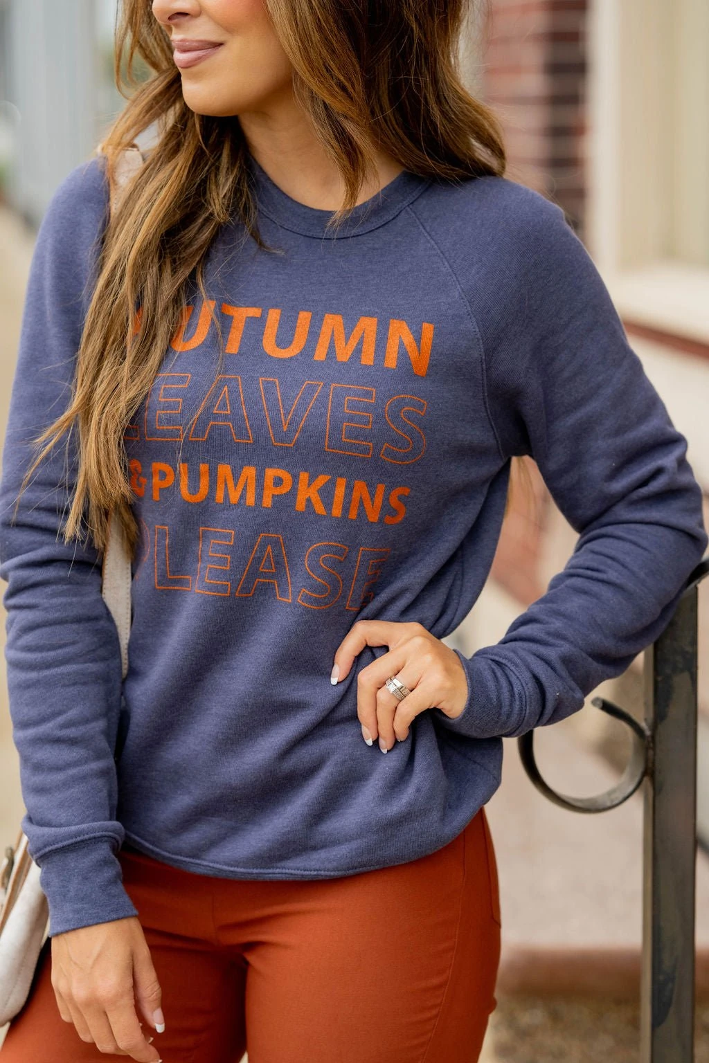 Heathered Autumn Leaves Graphic Crewneck 6 Heathered Autumn Leaves Graphic Crewneck - Image 6