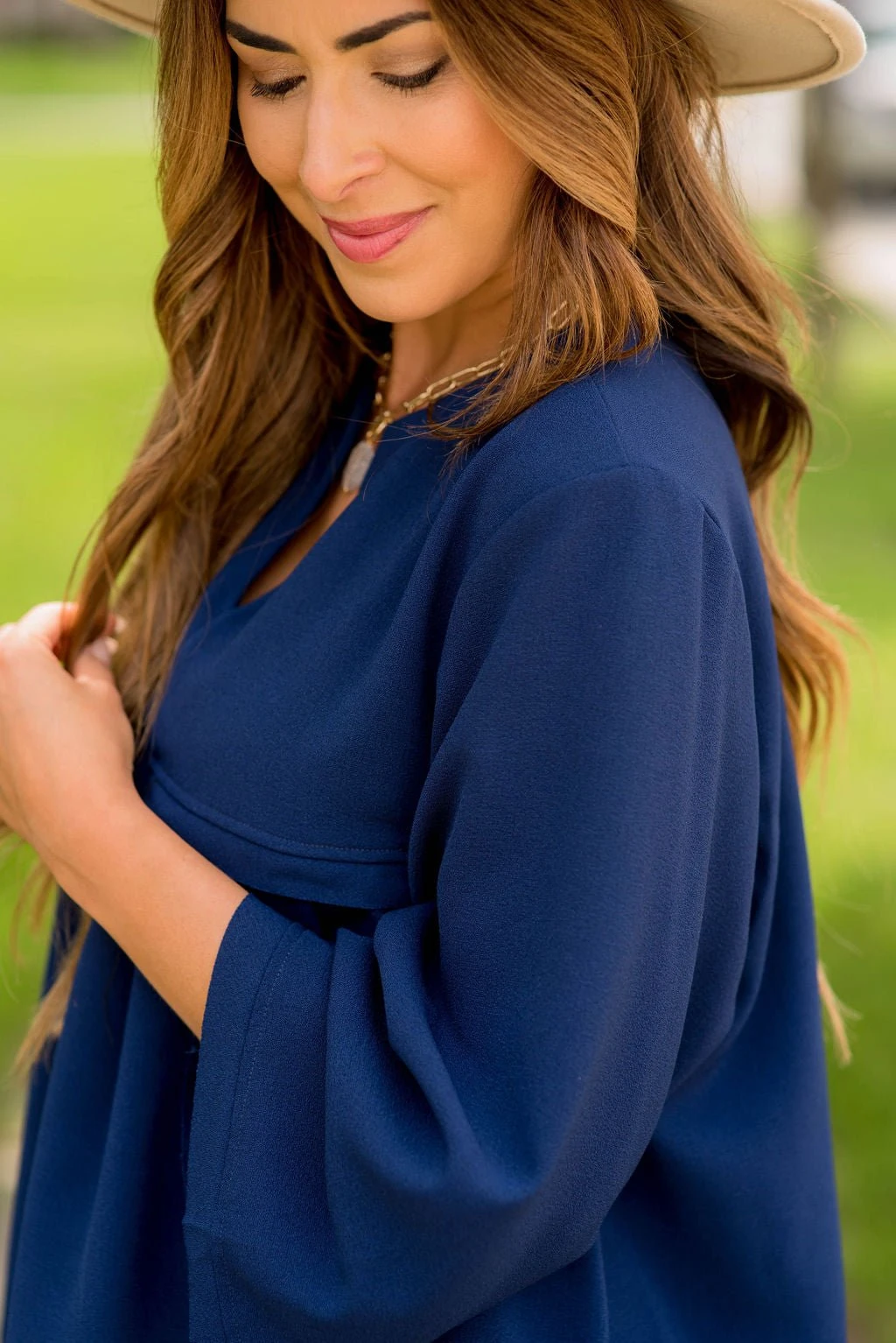 Bell Sleeve Peplum V Blouse 13 Bell Sleeve Peplum V Blouse - Image 13