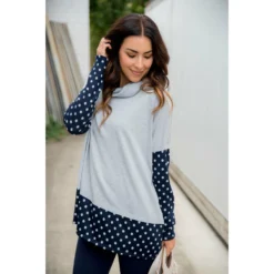 Touch Of Polka Dot Cowl Neck 15 Touch Of Polka Dot Cowl Neck -Women's Clothing Store BB 8927