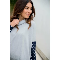 Touch Of Polka Dot Cowl Neck 12 Touch Of Polka Dot Cowl Neck -Women's Clothing Store BB 8933