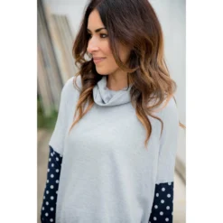 Touch Of Polka Dot Cowl Neck 14 Touch Of Polka Dot Cowl Neck -Women's Clothing Store BB 8941