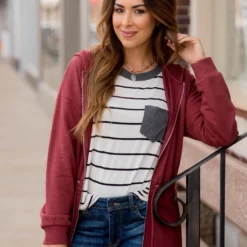 Cinched Zipper Jacket -Women's Clothing Store BB 8960 e251c793 880c 4d46 8ad1 c2e45ed032a0