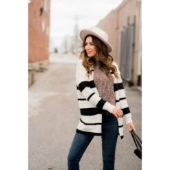 Multi Size Stripe Cardigan -Women's Clothing Store BB 8967 e3d55a4c 3c67 4ccc b4f4 417379b5170c