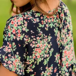 Watercolor Blooms Ruffle Accent Peplum Blouse -Women's Clothing Store BB 8971 04d0c12e 7858 418b 9405 29400865e745 354544