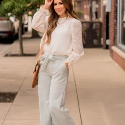 Classy Tie Waist Flare Pants -Women's Clothing Store BB 8973 3631a17e f51b 4307 8fce da5dad31e68f 689547