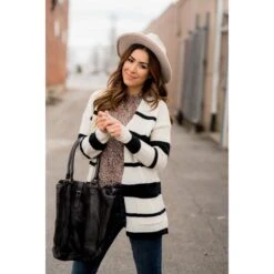 Multi Size Stripe Cardigan -Women's Clothing Store BB 8977 912f9e3f e174 4b54 9b53 22f89d3ad55d