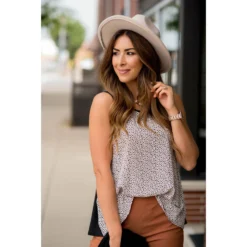 Solid Back Patterned Tank