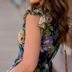 Blossoming Ruffle Accented Maxi Dress -Women's Clothing Store BB 9008 0ed6d170 981c 4bac 9c14 9502c36d6fb5 558125