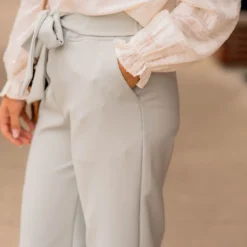 Classy Tie Waist Flare Pants -Women's Clothing Store BB 9009 177c1384 45b9 42dc 948e 02f93c0cc515 754059