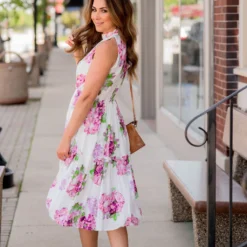 Bouquets Cinched Midi Dress -Women's Clothing Store BB 9031 c2cdaf3b bd7d 4f8b a1f1 28fabe71b676 277780