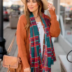 Bright And Bold Plaid Scarf