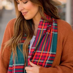 Bright And Bold Plaid Scarf -Women's Clothing Store BB 9042 a2691c09 10da 46d3 9ef5 ce037a37e8d0 899199