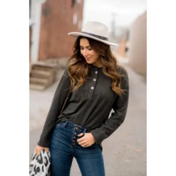 Button Down Long Sleeve Tee 21 Button Down Long Sleeve Tee -Women's Clothing Store BB 9047 4101c663 a9ee 43cb bd82 7d4380e1d14e