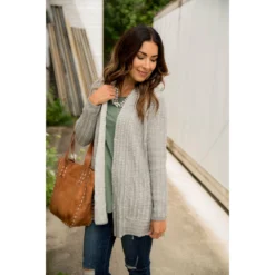 Mixed Knit Cardigan -Women's Clothing Store BB 9052 2bb5a745 4369 4b47 b4d4 26bd273f92a0