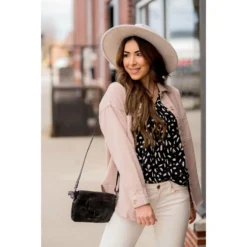 Brush Stroked Dressy Blouse -Women's Clothing Store BB 9080