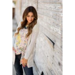 Textured Tissue Cardigan -Women's Clothing Store BB 9081