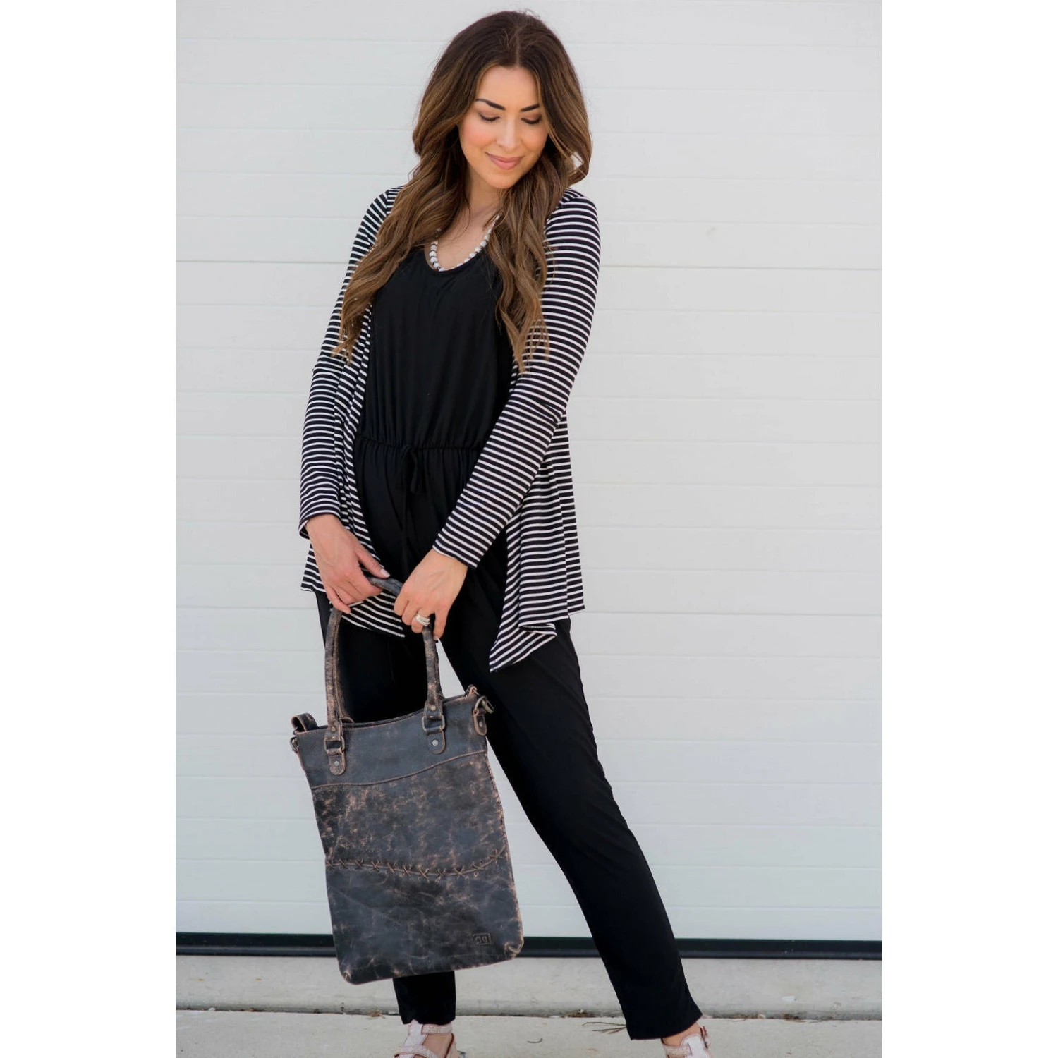 Striped Basic Cardigan 5 Striped Basic Cardigan - Image 5