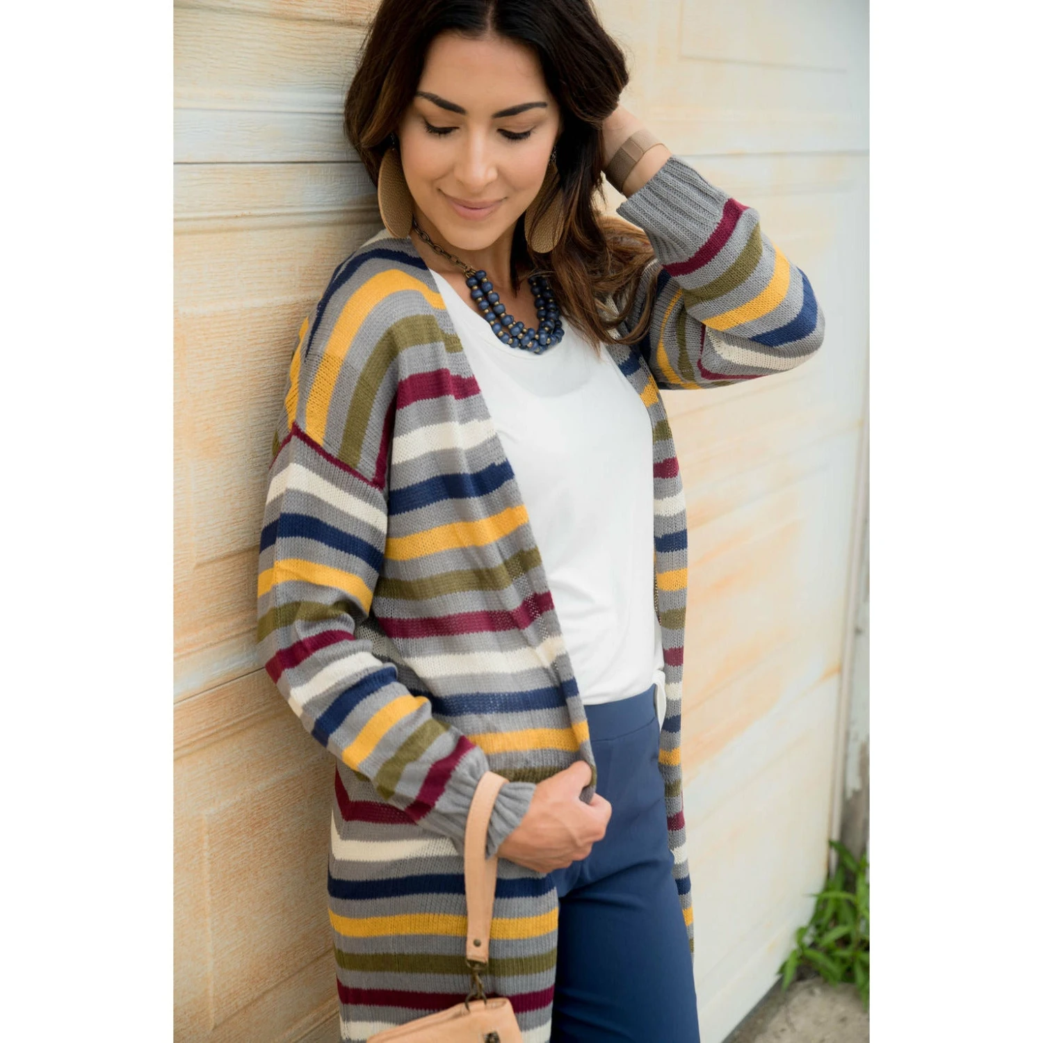 Multi Color Striped Cardigan 4 Multi Color Striped Cardigan - Image 4