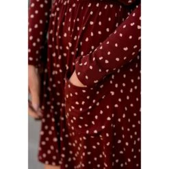 Dotted Pocket Long Sleeve Dress -Women's Clothing Store BB 9089 eb33b3d2 9bf5 4ee2 9518 f69892ac4ae2