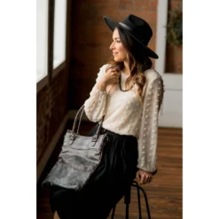 Textured Dots Cinched Sleeve Blouse -Women's Clothing Store BB 9100 2919ab39 731e 49e1 8a71 87db73e066e7