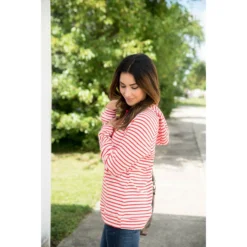 3/4 Cuffed Sleeve Two-Toned Sweatshirt Tunic -Women's Clothing Store BB 9107 0bff46e6 8a7b 40e1 bb45 b4b5774e4936