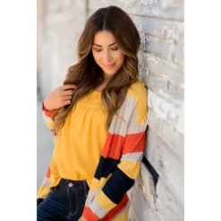 Striped Tissue Cardigan -Women's Clothing Store BB 9108 20ed0889 447e 44dd 9834 c1e3ad7e3c64