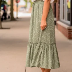 Speckled Ruffle Bottom Midi Skirt -Women's Clothing Store BB 9131 161f7b38 8dc2 4c22 928c 462811b10b16 516793