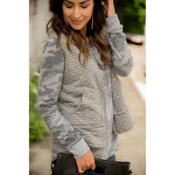 Polka Dot Sherpa Lined Vest -Women's Clothing Store BB 9140 f9422a0f 3be9 4c6e 9b1a a5e15601b00b