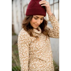 Cheetah Solid Trimmed Cowl Neck -Women's Clothing Store BB 9150 401a574c e158 42e5 959f 6aa0c7166f0c 418651