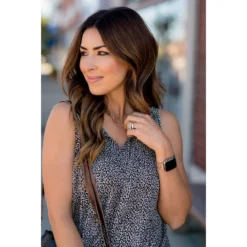 Sassy Leopard V-Neck Tie Tank -Women's Clothing Store BB 9150 ea7c0a85 f5df 4f61 b27c 88a336e26643