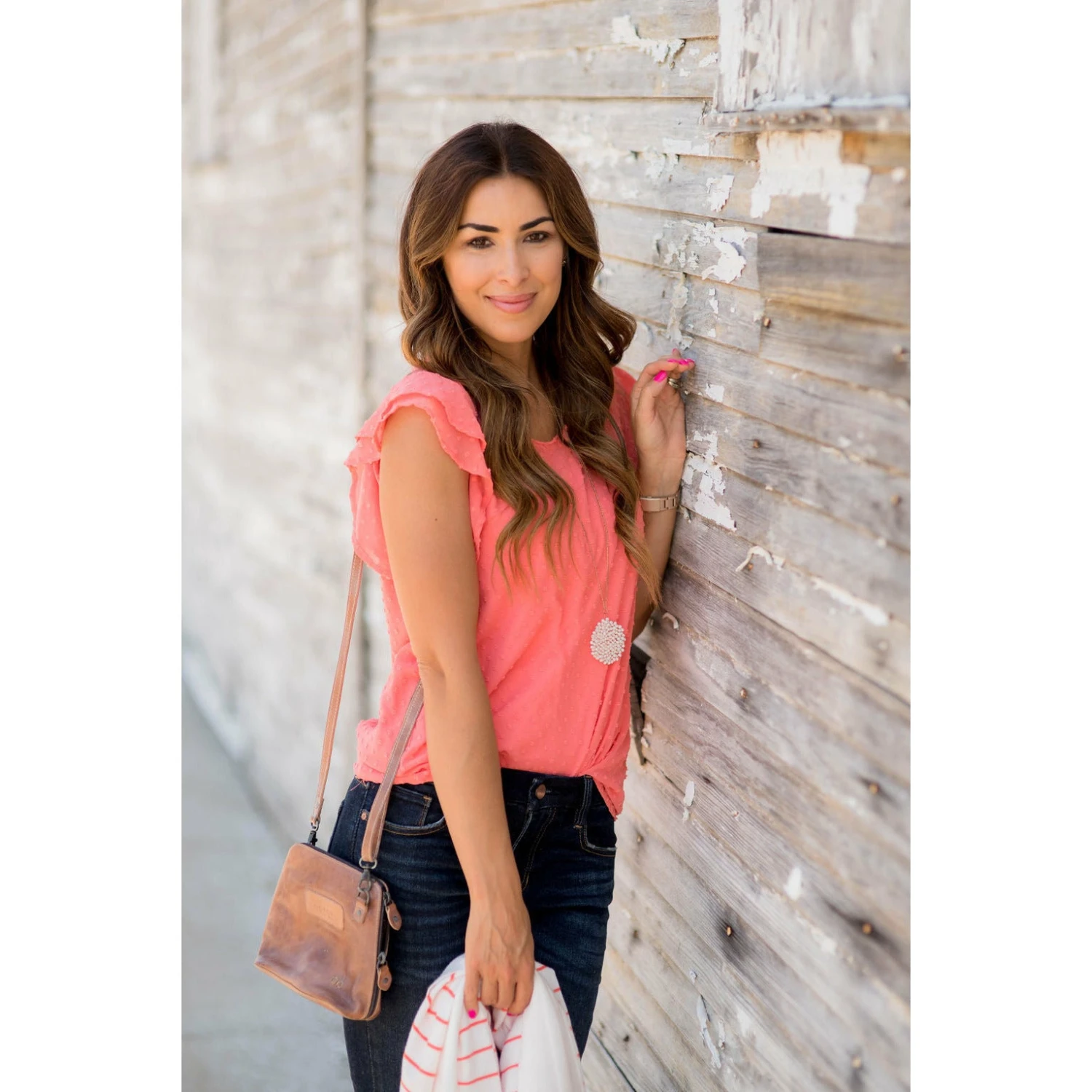 Textured Dot Short Flutter Sleeve Blouse 16 Textured Dot Short Flutter Sleeve Blouse - Image 16