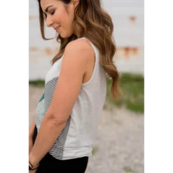Tri Blocked Striped Tank -Women's Clothing Store BB 9158 6183cd4c 68a9 4ff4 bf56 276bf5feff40