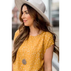 Feather Speckled Front Knot Tee 27 Feather Speckled Front Knot Tee -Women's Clothing Store BB 9161 11703e32 927c 4c50 8c7b 319ae975675a 410381