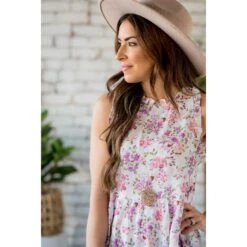 Ruffle Floral Peplum Tank -Women's Clothing Store BB 9175 248144aa f799 40e6 9207 70d2a4338f3f