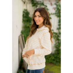 Double Mixed Striped Hoodie -Women's Clothing Store BB 9179 340f0db2 d82c 4fbb b401 f41a9dd7776b