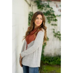 Betsey's Striped Chevron Cowl Neck -Women's Clothing Store BB 9195 7a8ee8e6 554e 4277 8efd 6bcfdca1a56b